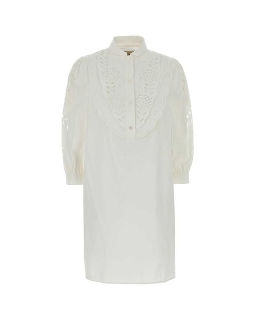 Valentino Garavani White Poplin Shirt Dress