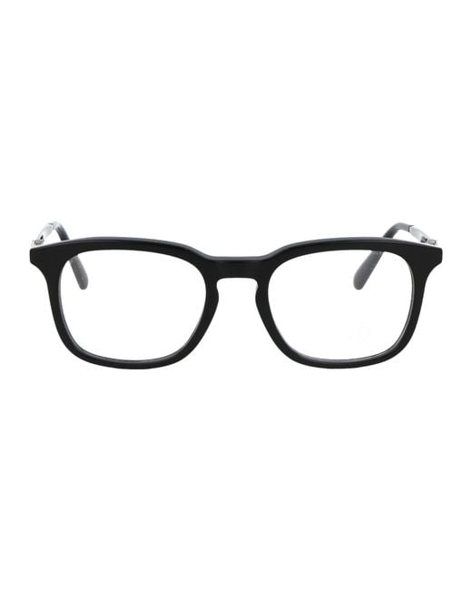 Moncler Brown Nero Lucido Acetate Glasses for men