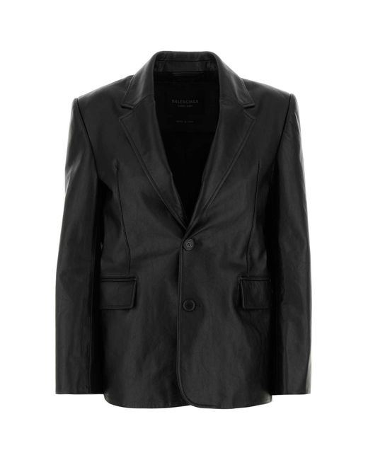 Balenciaga Black Leather Jacket
