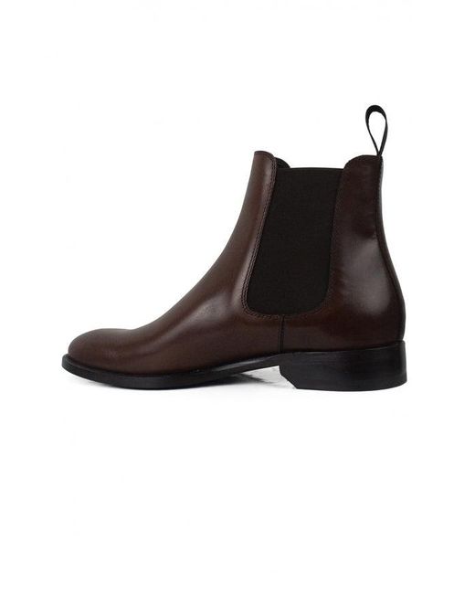 ALBERTO Brown Leather Boots for men