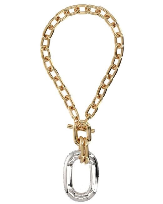 Rabanne Metallic Xl Link Statement Necklace