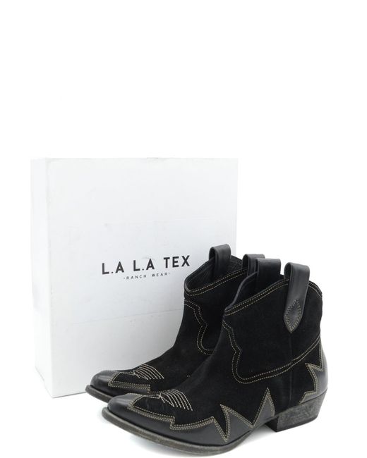 L.A L.A TEX Black Booties