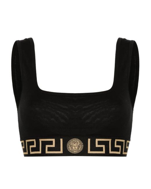 Versace Black Medusa Crop Top