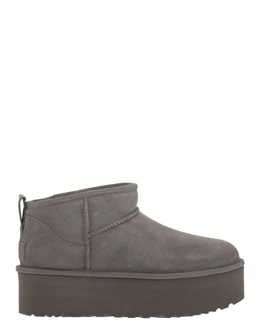 Ugg Gray Ultra Mini Classic Stiefel mit Plateau
