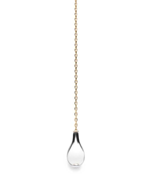 Totême  White Crystal Drop Necklace