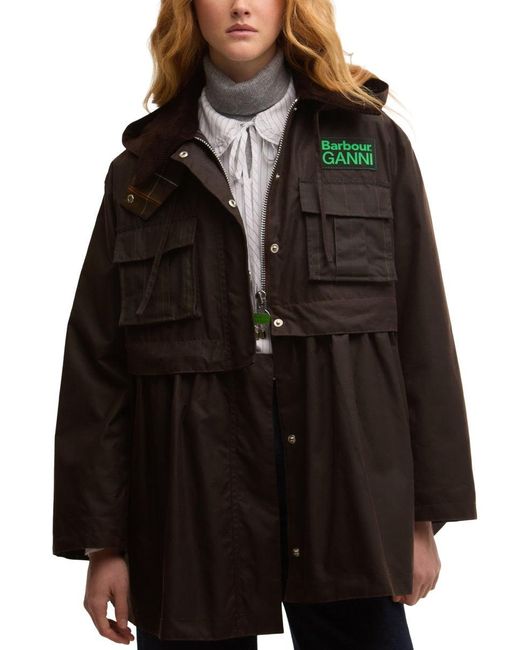 BARBOUR X GANNI Black "Barbour X Gannni" Coat