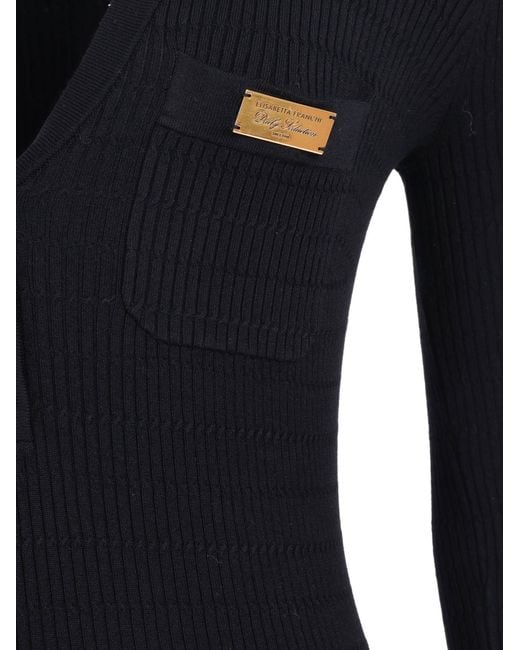 Elisabetta Franchi Blue Knit Dress