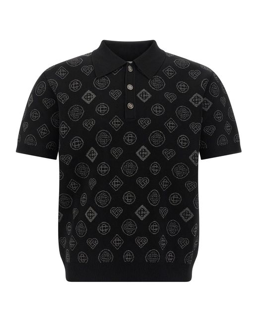 CASABLANCA Women's Black 'City' Polo Shirt