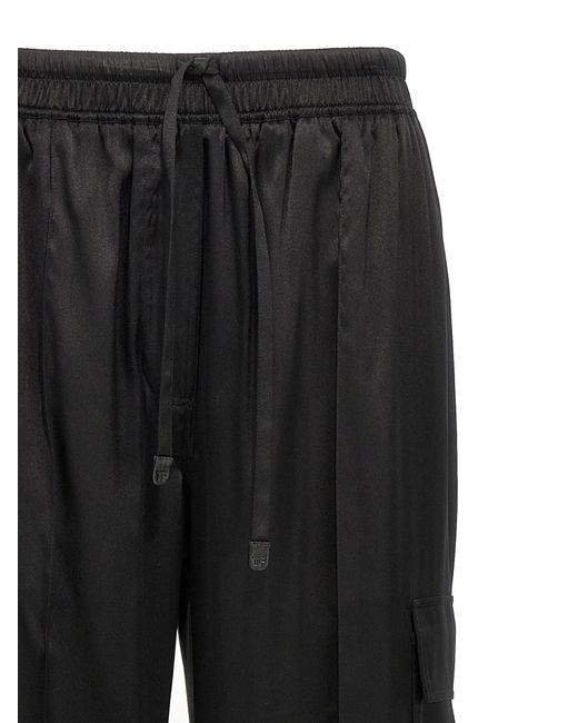 Tom Ford Black Cargo Silk Pants