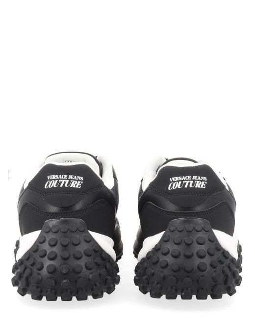 Versace Jeans Couture Black Leather Sneakers for men