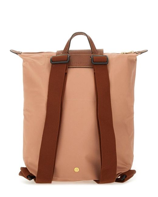 Longchamp Brown "M Le Pliage" Backpack