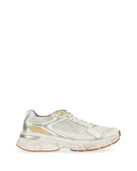 Golden Goose Deluxe Brand White Deluxe Brand Mesh And Leather Lightstar Sneakers for men