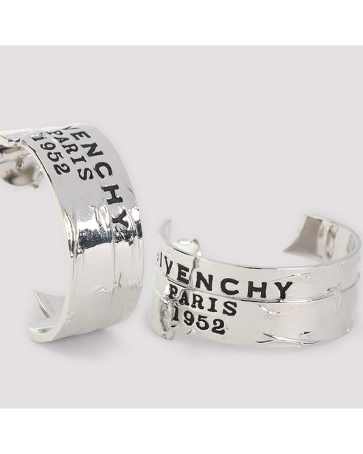 Pendientes de cinta de Givenchy de color Metallic