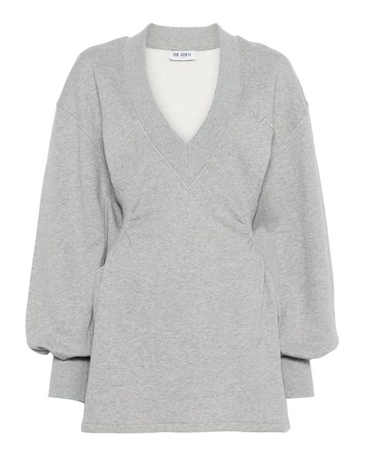 The Attico De Attico Cotton Mini -jurk in het Gray