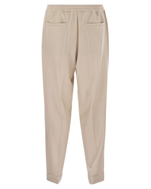 Fedeli Natural Harvard Soft Cashmere Flannel Trousers for men