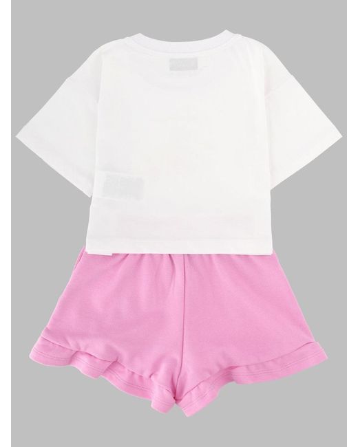 Moschino Pink T Shirt And Shorts
Set