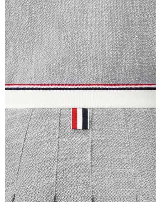 Thom Browne Gray Cotton Mini Skirt