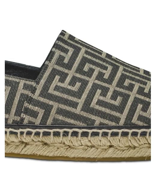 Balmain Multicolor Espadrilles With Monogram Jacquard