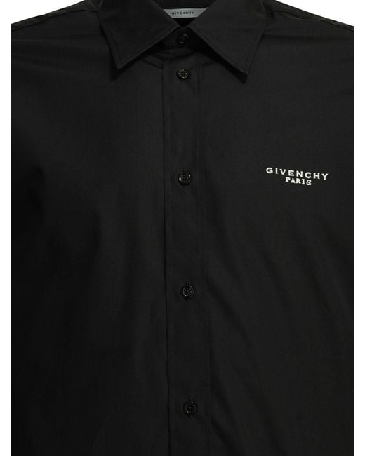 Givenchy Black Casual Shirt With Logo for men