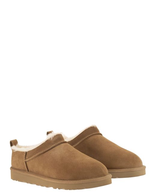 Ugg Brown Classic Micro Low Suede Ankle Boot for men