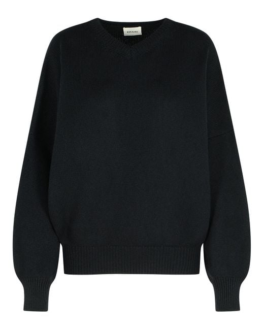Khaite Black 'Wolfe' Cashmere Sweater
