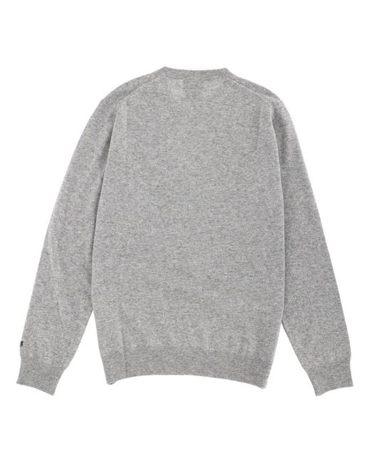 Mc2 Saint Barth Gray Sweater With Embroidery for men