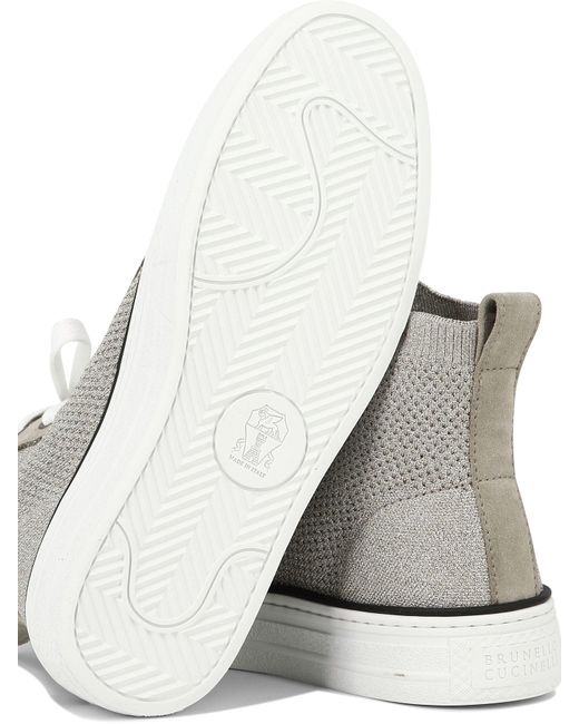 Zapatillas de punto de punto de Brunello Cucinelli de color Gray