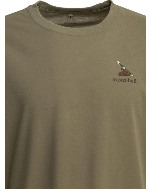 Montbell Green Polyester T-Shirt