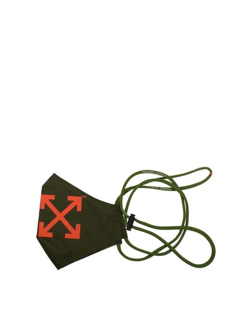 Off-White c/o Virgil Abloh Green Off Face Mask Polyester