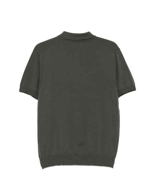 Baracuta Green Ss Polo Knit