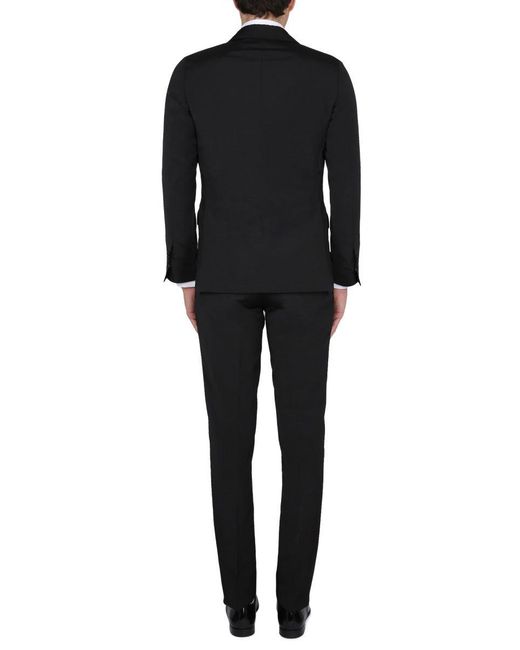 Lardini Black Single-Breasted Suit for men