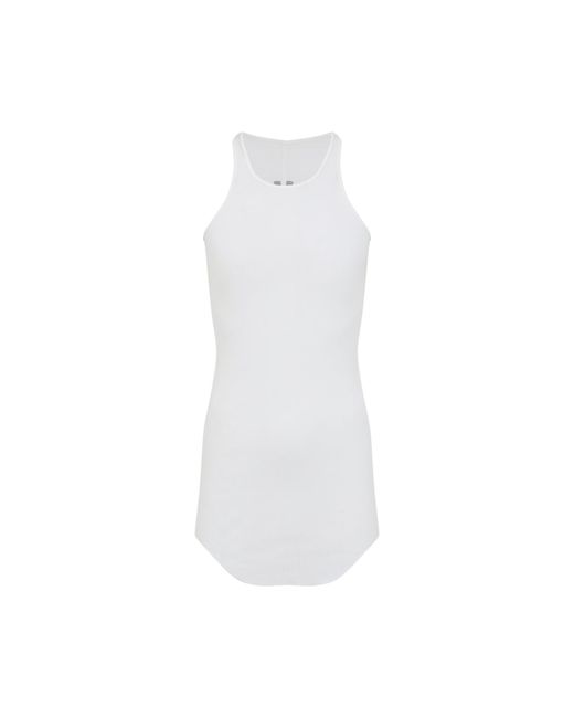 Rick Owens White Basic Rib Tank Top