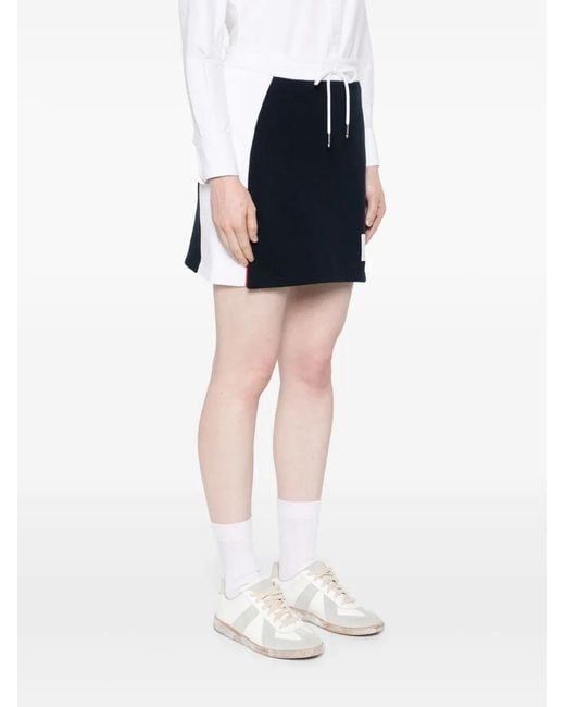 Thom Browne Blue Mini Skirt W/ Engineered 4 Bar