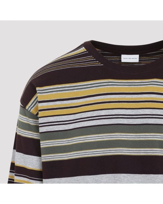 Dries Van Noten Black Hember T Shirt