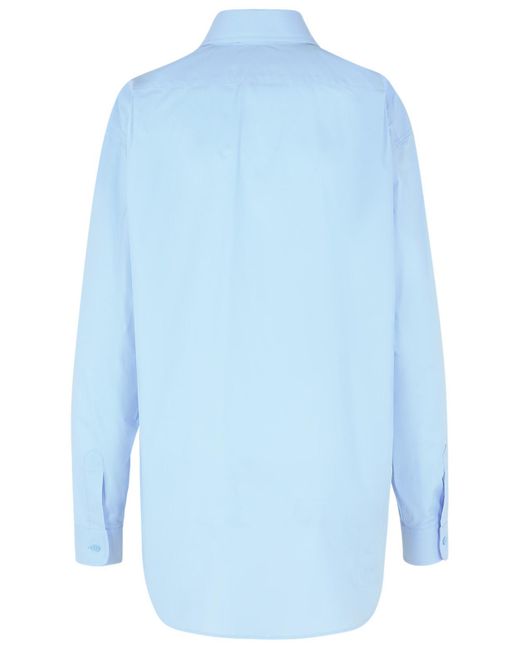 Moschino Lichtblauw Katoenen Shirt in het Blue voor heren