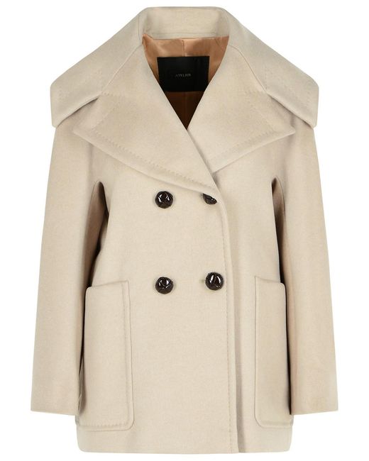 Max Mara 'mario' Beige Cashmere Jacket in het Natural