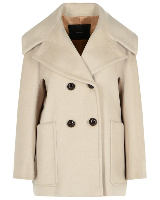 Max Mara 'mario' Beige Cashmere Jacket in het Natural