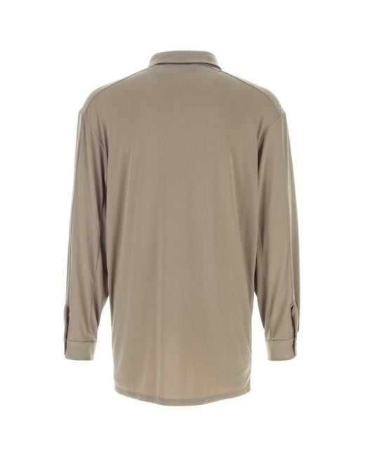 Magliano Gray Khaki Stretch Polyester Vendemmia Shirt