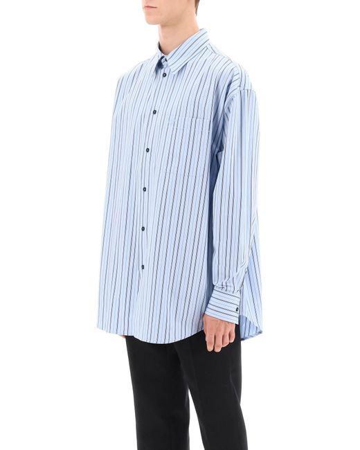Chemise maxi à rayures blanches Off-White c/o Virgil Abloh pour homme en coloris Blue
