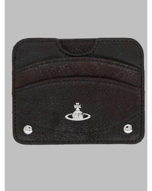 Vivienne Westwood Black Card Holder Half Moon