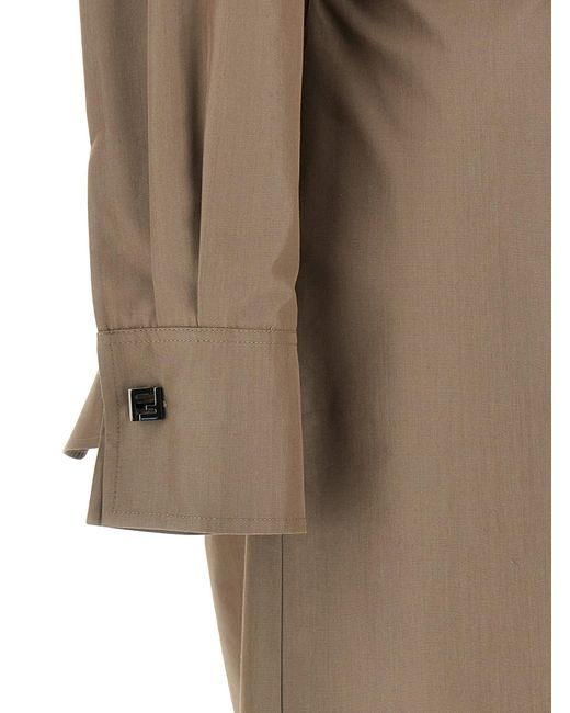 Robe MIDI Chemisier Fendi en coloris Natural