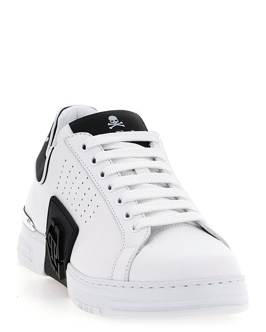 Philipp Plein White 'Hexagon' Sneakers for men