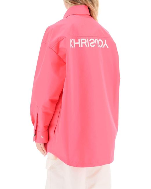 Khrisjoy Pink Übergroße Boyfriend-Hemdjacke