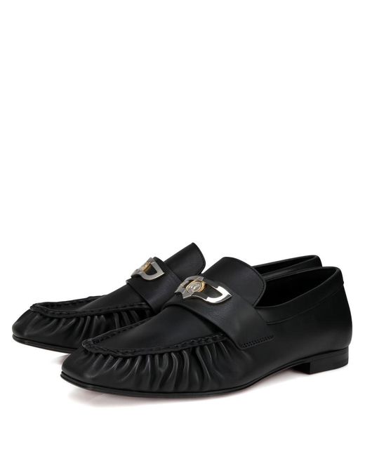 Christian Louboutin Black Leather Loafers