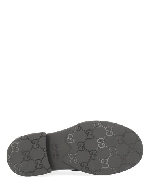 Gucci Gray Leather Loafer for men