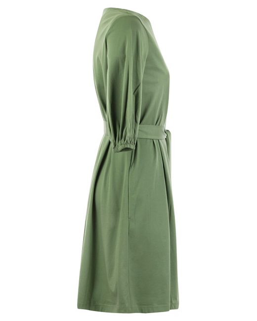 Weekend by Maxmara Jumbo Cotton Poplin -jurk in het Green
