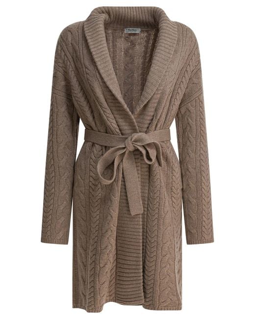 MaxMara S Cárdigan de lana y cachemira Max Mara de color Brown