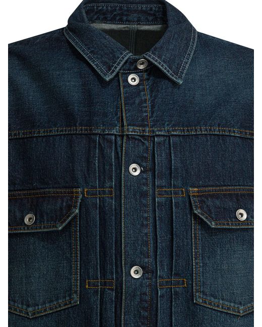 Sacai Spijkerjack in het Blue