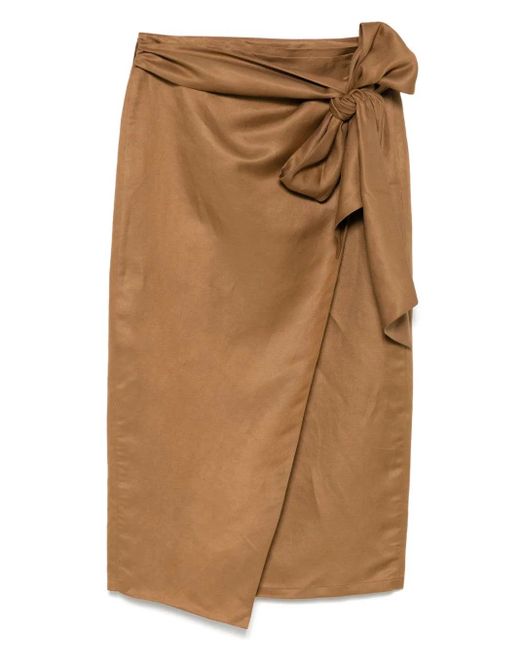 Max Mara Tequila Midi Rok in het Natural