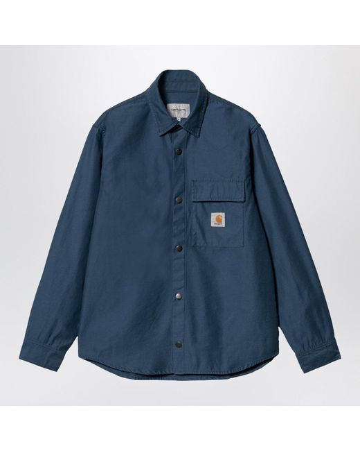 Carhartt Blue Hayworth Shirt Jacket Naval Coloured for men